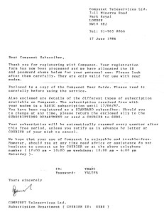 Compunet Letter
